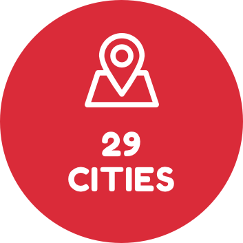25 cities
